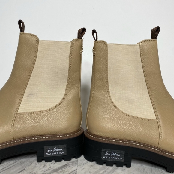 Sam Edelman Laguna Tan Leather Lug Sole Chelsea Boot 10W - Picture 9 of 12